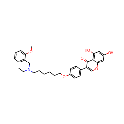 CCN(CCCCCCOc1ccc(-c2coc3cc(O)cc(O)c3c2=O)cc1)Cc1ccccc1OC ZINC000103251921