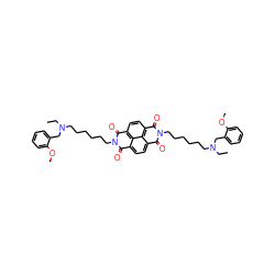 CCN(CCCCCCn1c(=O)c2ccc3c(=O)n(CCCCCCN(CC)Cc4ccccc4OC)c(=O)c4ccc(c1=O)c2c34)Cc1ccccc1OC ZINC000095615098