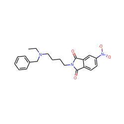 CCN(CCCCN1C(=O)c2ccc([N+](=O)[O-])cc2C1=O)Cc1ccccc1 ZINC000013738599