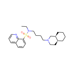 CCN(CCCCN1CC[C@@H]2CCCC[C@@H]2C1)S(=O)(=O)c1cccc2cccnc12 ZINC000073170188