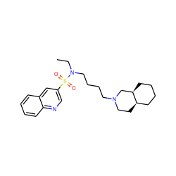 CCN(CCCCN1CC[C@@H]2CCCC[C@@H]2C1)S(=O)(=O)c1cnc2ccccc2c1 ZINC000073169517