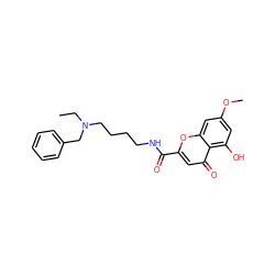 CCN(CCCCNC(=O)c1cc(=O)c2c(O)cc(OC)cc2o1)Cc1ccccc1 ZINC000299857671