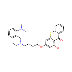 CCN(CCCCOc1cc(O)c2c(=O)c3ccccc3sc2c1)Cc1ccccc1N(C)C ZINC001772590492