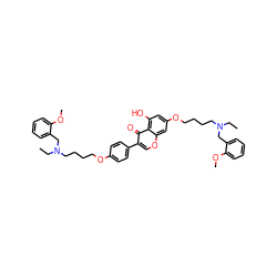 CCN(CCCCOc1ccc(-c2coc3cc(OCCCCN(CC)Cc4ccccc4OC)cc(O)c3c2=O)cc1)Cc1ccccc1OC ZINC000150599238