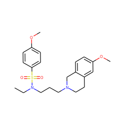 CCN(CCCN1CCc2cc(OC)ccc2C1)S(=O)(=O)c1ccc(OC)cc1 ZINC000013584497