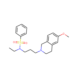 CCN(CCCN1CCc2cc(OC)ccc2C1)S(=O)(=O)c1ccccc1 ZINC000013584488