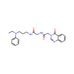 CCN(CCCNC(=O)CNC(=O)Cn1cnc2ccccc2c1=O)c1ccccc1 ZINC000002943272