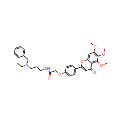 CCN(CCCNC(=O)COc1ccc(-c2cc(=O)c3c(OC)c(OC)c(OC)cc3o2)cc1)Cc1ccccc1 ZINC001772652448