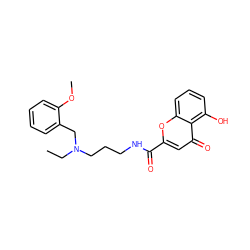 CCN(CCCNC(=O)c1cc(=O)c2c(O)cccc2o1)Cc1ccccc1OC ZINC000299857343