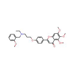 CCN(CCCOc1ccc(-c2cc(=O)c3c(OC)c(OC)c(OC)cc3o2)cc1)Cc1ccccc1OC ZINC000473114018