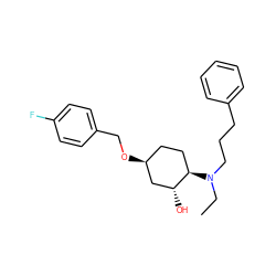 CCN(CCCc1ccccc1)[C@@H]1CC[C@H](OCc2ccc(F)cc2)C[C@H]1O ZINC000473110512