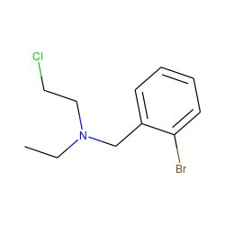 CCN(CCCl)Cc1ccccc1Br ZINC000057986448