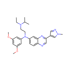 CCN(CCN(c1cc(OC)cc(OC)c1)c1ccc2ncc(-c3cnn(C)c3)nc2c1)C(C)C ZINC000219365246