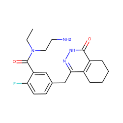 CCN(CCN)C(=O)c1cc(Cc2n[nH]c(=O)c3c2CCCC3)ccc1F ZINC000147020278