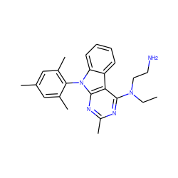 CCN(CCN)c1nc(C)nc2c1c1ccccc1n2-c1c(C)cc(C)cc1C ZINC000071334438