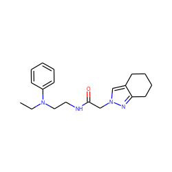 CCN(CCNC(=O)Cn1cc2c(n1)CCCC2)c1ccccc1 ZINC000004917909