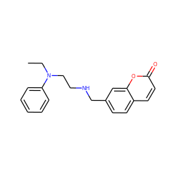 CCN(CCNCc1ccc2ccc(=O)oc2c1)c1ccccc1 ZINC000013800778