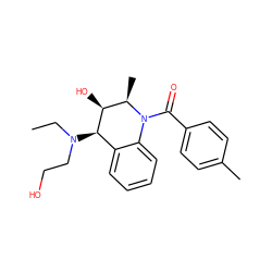 CCN(CCO)[C@@H]1c2ccccc2N(C(=O)c2ccc(C)cc2)[C@H](C)[C@@H]1O ZINC000096941841