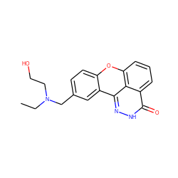 CCN(CCO)Cc1ccc2oc3cccc4c(=O)[nH]nc(c2c1)c34 ZINC000096167437