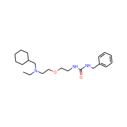 CCN(CCOCCNC(=O)NCc1ccccc1)CC1CCCCC1 ZINC000013742432