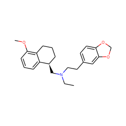 CCN(CCc1ccc2c(c1)OCO2)C[C@@H]1CCCc2c(OC)cccc21 ZINC000013761415