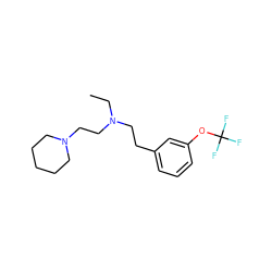 CCN(CCc1cccc(OC(F)(F)F)c1)CCN1CCCCC1 ZINC000040973328