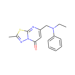 CCN(Cc1cc(=O)n2nc(C)sc2n1)c1ccccc1 ZINC000015731810