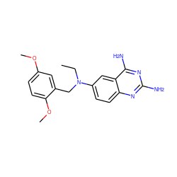 CCN(Cc1cc(OC)ccc1OC)c1ccc2nc(N)nc(N)c2c1 ZINC000040954490