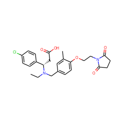 CCN(Cc1ccc(OCCN2C(=O)CCC2=O)c(C)c1)[C@@H](CC(=O)O)c1ccc(Cl)cc1 ZINC000207083810