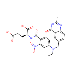 CCN(Cc1ccc2nc(C)[nH]c(=O)c2c1)c1ccc(C(=O)N[C@@H](CCC(=O)O)C(=O)O)c([N+](=O)[O-])c1 ZINC000026825588