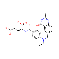 CCN(Cc1ccc2nc(C)[nH]c(=O)c2c1)c1ccc(C(=O)N[C@@H](CCC(=O)O)C(=O)O)cc1 ZINC000013821817