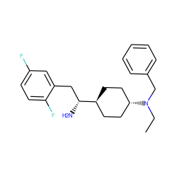 CCN(Cc1ccccc1)[C@H]1CC[C@H]([C@H](N)Cc2cc(F)ccc2F)CC1 ZINC000254051304