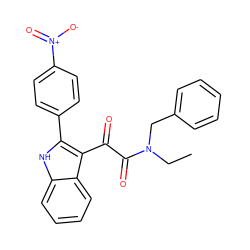 CCN(Cc1ccccc1)C(=O)C(=O)c1c(-c2ccc([N+](=O)[O-])cc2)[nH]c2ccccc12 ZINC000040873870