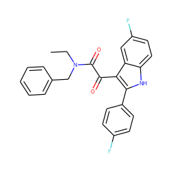 CCN(Cc1ccccc1)C(=O)C(=O)c1c(-c2ccc(F)cc2)[nH]c2ccc(F)cc12 ZINC000040865286