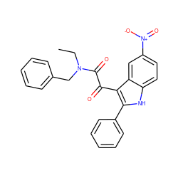 CCN(Cc1ccccc1)C(=O)C(=O)c1c(-c2ccccc2)[nH]c2ccc([N+](=O)[O-])cc12 ZINC000040867296