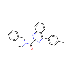 CCN(Cc1ccccc1)C(=O)c1nc(-c2ccc(C)cc2)c2ccccc2n1 ZINC000169347400