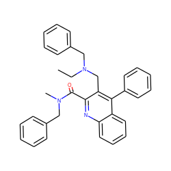 CCN(Cc1ccccc1)Cc1c(C(=O)N(C)Cc2ccccc2)nc2ccccc2c1-c1ccccc1 ZINC000013525345