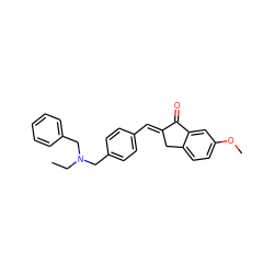 CCN(Cc1ccccc1)Cc1ccc(/C=C2\Cc3ccc(OC)cc3C2=O)cc1 ZINC000045367573