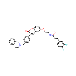 CCN(Cc1ccccc1)Cc1ccc(-c2cc3cc(OCCNC(=O)CCc4ccc(F)c(F)c4)ccc3oc2=O)cc1 ZINC000029130309