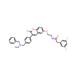 CCN(Cc1ccccc1)Cc1ccc(-c2cc3cc(OCCNC(=O)Cc4cc(F)cc(F)c4)ccc3oc2=O)cc1 ZINC000029130305