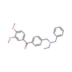 CCN(Cc1ccccc1)Cc1ccc(C(=O)c2ccc(OC)c(OC)c2)cc1 ZINC000040395307