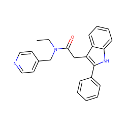 CCN(Cc1ccncc1)C(=O)Cc1c(-c2ccccc2)[nH]c2ccccc12 ZINC000028005281