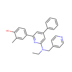 CCN(Cc1ccncc1)c1cc(-c2ccccc2)cc(-c2ccc(O)c(C)c2)n1 ZINC000029565605