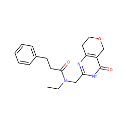 CCN(Cc1nc2c(c(=O)[nH]1)COCC2)C(=O)CCc1ccccc1 ZINC000096283601