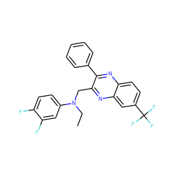 CCN(Cc1nc2cc(C(F)(F)F)ccc2nc1-c1ccccc1)c1ccc(F)c(F)c1 ZINC000103266315