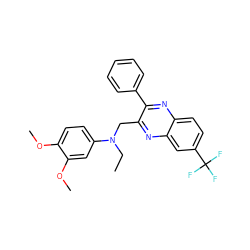 CCN(Cc1nc2cc(C(F)(F)F)ccc2nc1-c1ccccc1)c1ccc(OC)c(OC)c1 ZINC000103266318