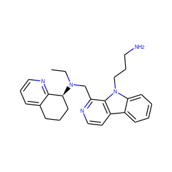 CCN(Cc1nccc2c3ccccc3n(CCCN)c12)[C@H]1CCCc2cccnc21 ZINC000200688337