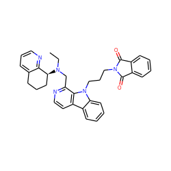 CCN(Cc1nccc2c3ccccc3n(CCCN3C(=O)c4ccccc4C3=O)c12)[C@H]1CCCc2cccnc21 ZINC000200692392