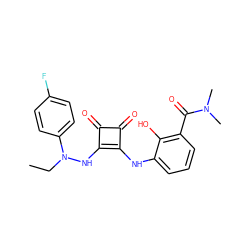 CCN(Nc1c(Nc2cccc(C(=O)N(C)C)c2O)c(=O)c1=O)c1ccc(F)cc1 ZINC000101295224