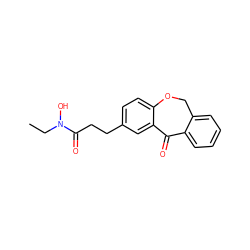 CCN(O)C(=O)CCc1ccc2c(c1)C(=O)c1ccccc1CO2 ZINC000013745514